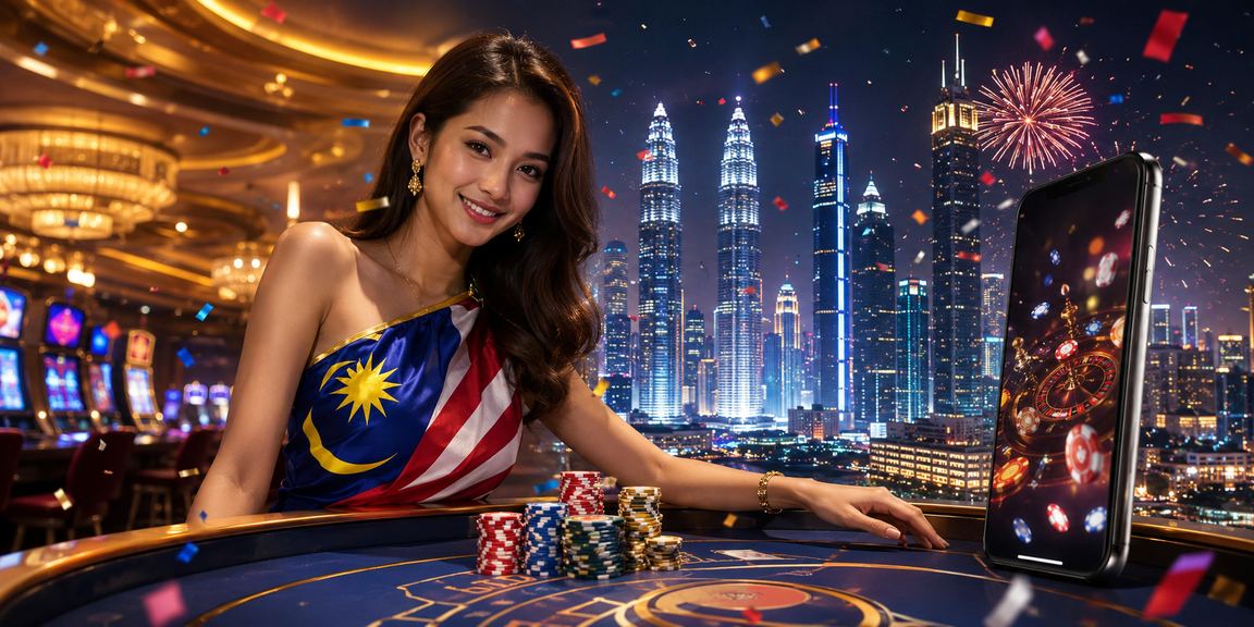 Pengguna mengakses papan pemuka VIP kasino dalam talian dari telefon pintar di Kuala Lumpur
