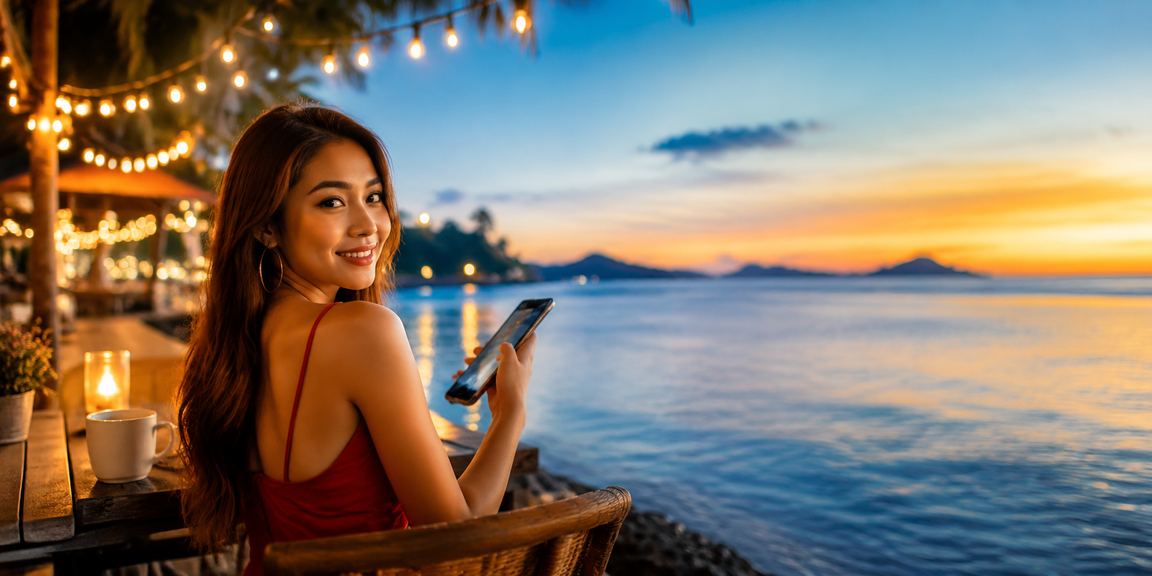Pengguna Malaysia mengakses platform sukan dalam talian dari Langkawi menggunakan telefon pintar