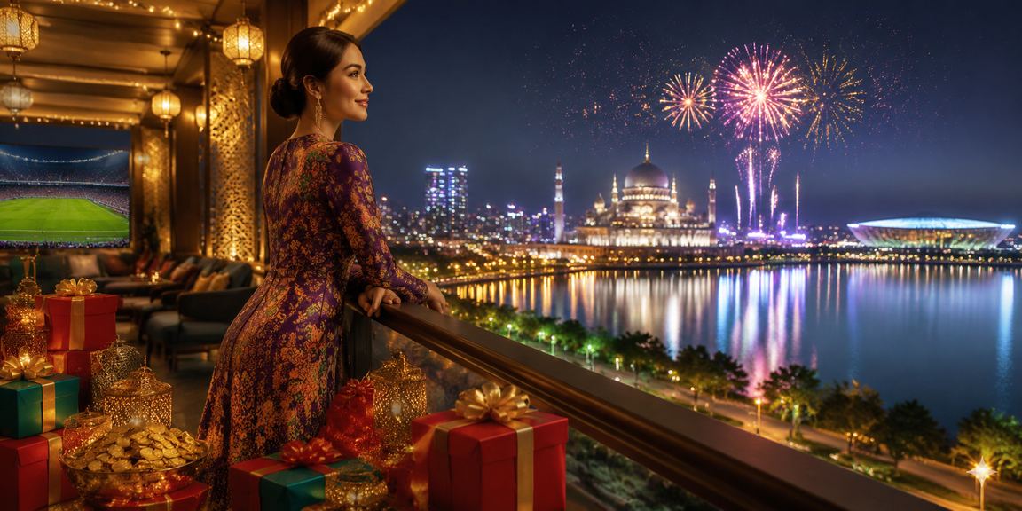 Bonus sampul merah dengan corak batik berkonsepkan Putrajaya untuk perayaan